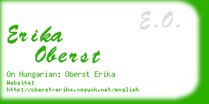 erika oberst business card